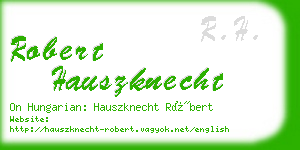 robert hauszknecht business card